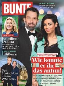 Zeitschriftencover der Zeitschrift Bunte