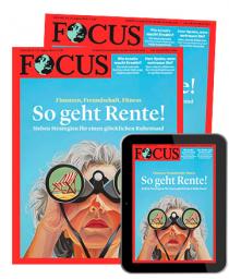Zeitschriftencover und E-Paper-Cover der Zeitschrift Focus