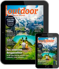 Zeitschriftencover und E-Paper-Cover der Outdoor