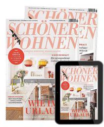 Zeitschriftencover und E-Paper-Cover der Zeitschrift Schöner Wohnen