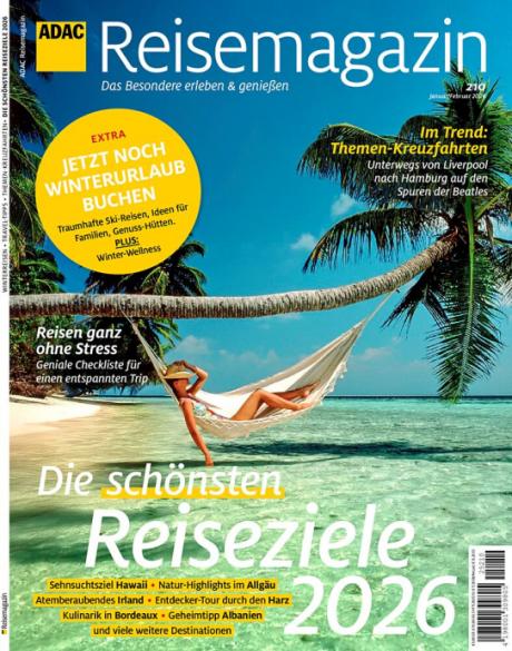 Zeitschriftencover des ADAC Reisemagazin