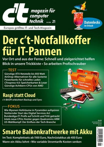 Zeitschriftencover des C T Magazins für Computer Technik