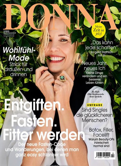 Zeitschriftencover der Zeitschrift Donna