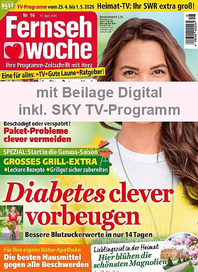 Zeitschriftencover der Zeitschrift Fernsehwoche mit TV World