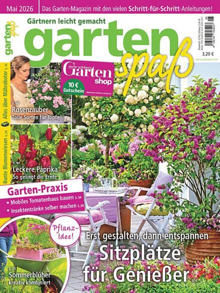 Zeitschriftencover des Gartenspaß Magazins