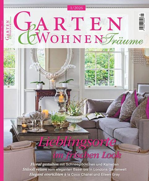 Zeitschriftencover der Zeitschrift Garten & Wohnen Träume