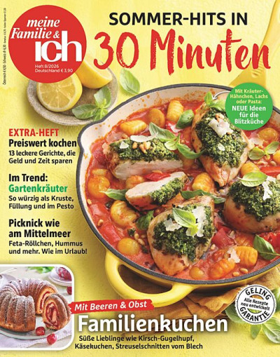 Zeitschriftencover der Zeitschrift meine Familie & ich