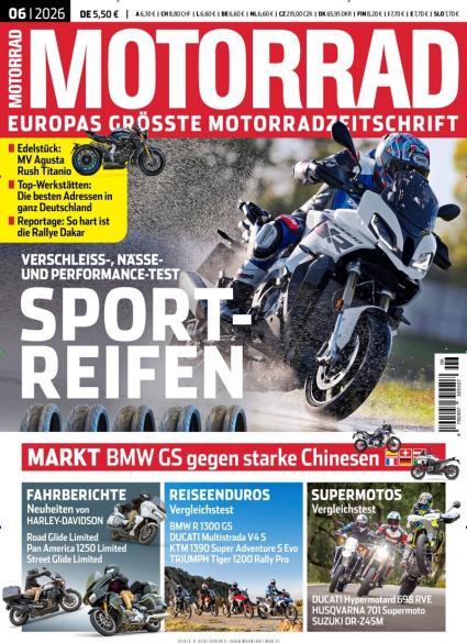 Zeitschriftencover der Zeitschrift Motorrad