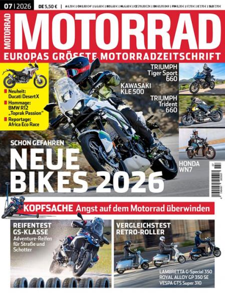 Zeitschriftencover der Zeitschrift Motorrad