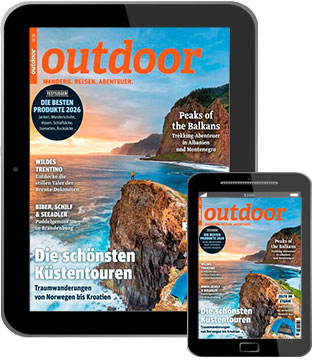 Zeitschriftencover und E-Paper-Cover der Outdoor