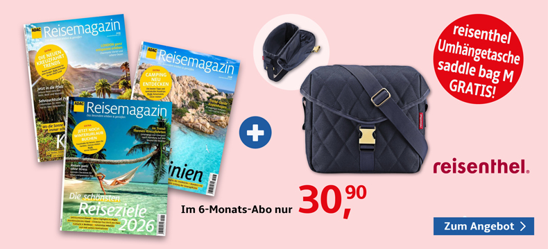 6-Monats-Abo Merian mit gratis Umhängetasche 