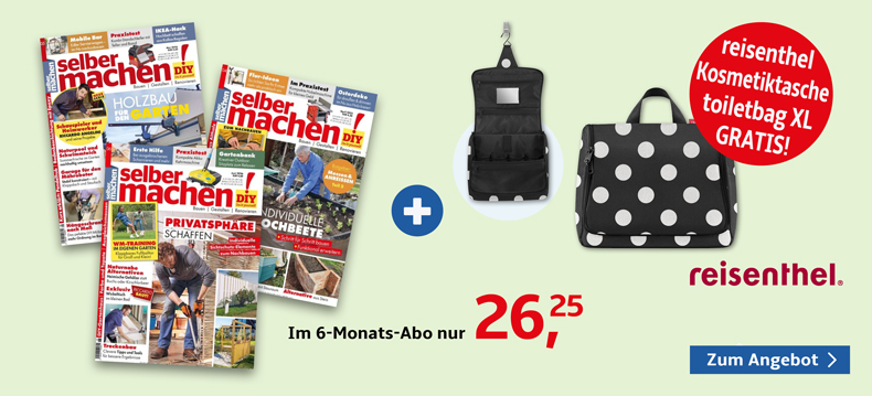 6-Monats-Abo selbst ist der Mann mit gratis Kosmetiktasche