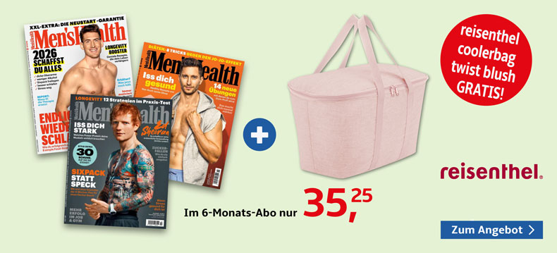 6-Monats-Abo der Zeitschrift Mens Health + gratis reisenthel Coolerbag